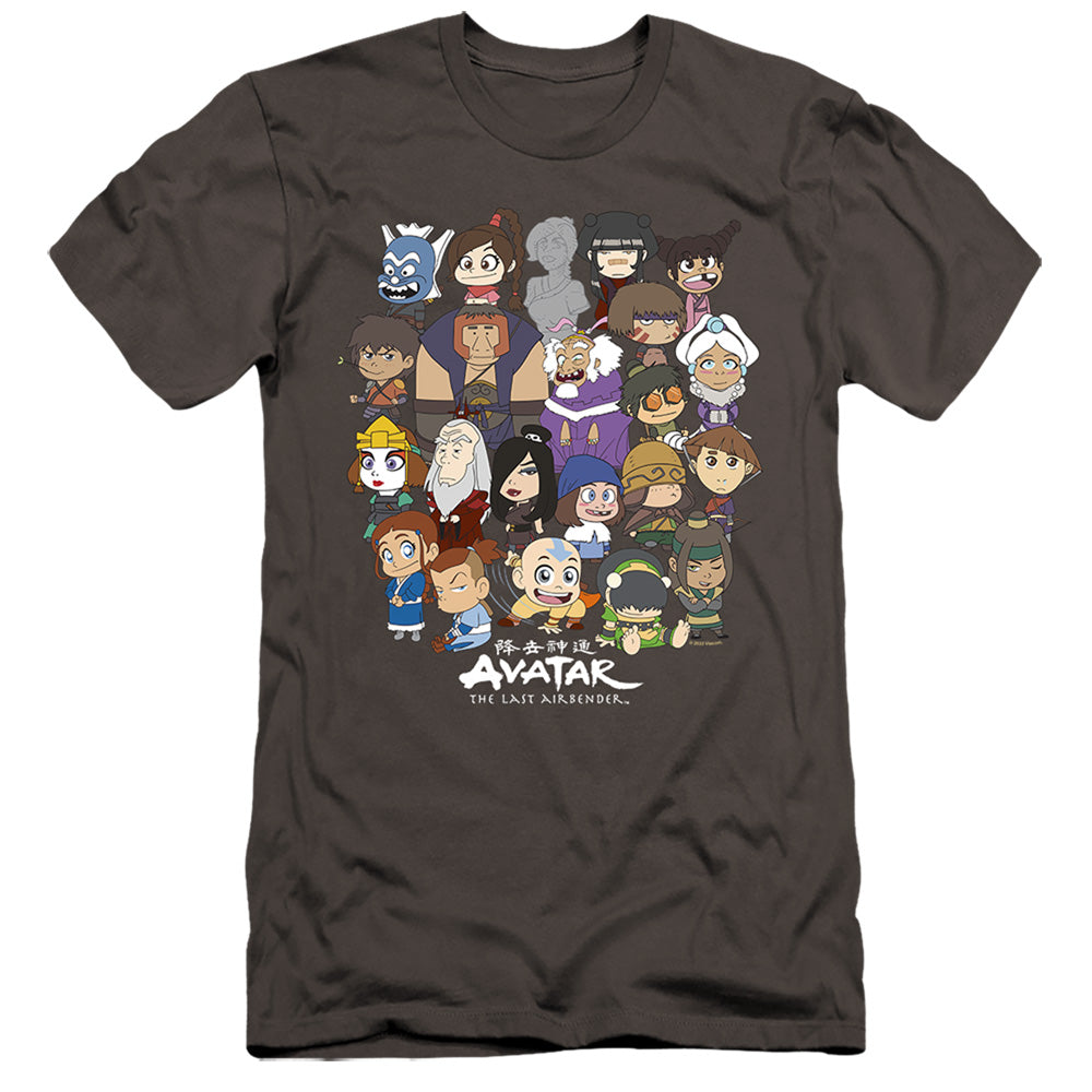 Avatar The Last Airbender Chibi Group Premium Bella Canvas Slim Fit Mens T Shirt Charcoal Hoodie, Sweatshirt | CiraTrend.com