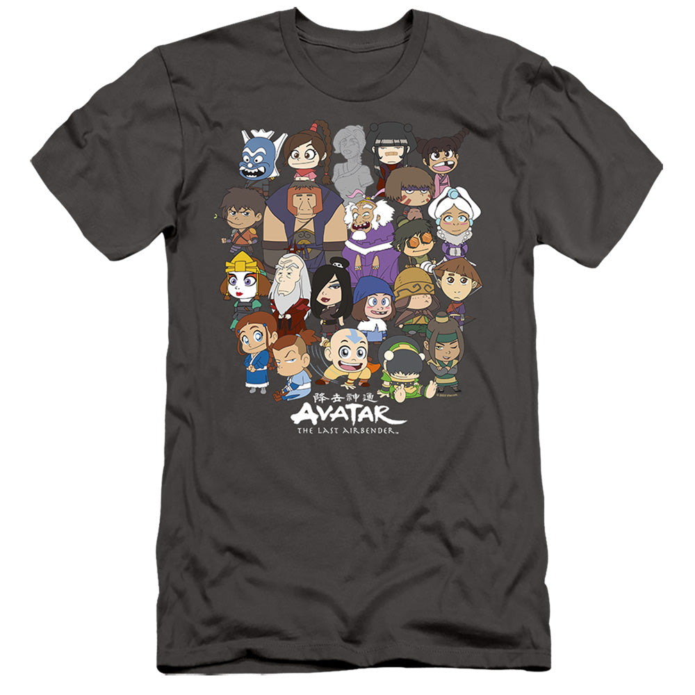 Avatar The Last Airbender Chibi Group Slim Fit Mens T Shirt Charcoal Style002 Hoodie, Sweatshirt | CiraTrend.com