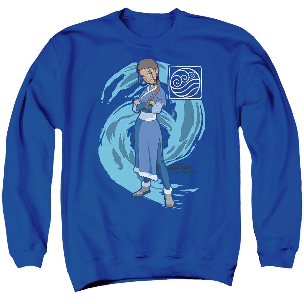 Avatar The Last Airbender Katara Water Wave Mens Crewneck Sweatshirt Royal Blue Style001 T-Shirts, Hoodie (Image 2)
