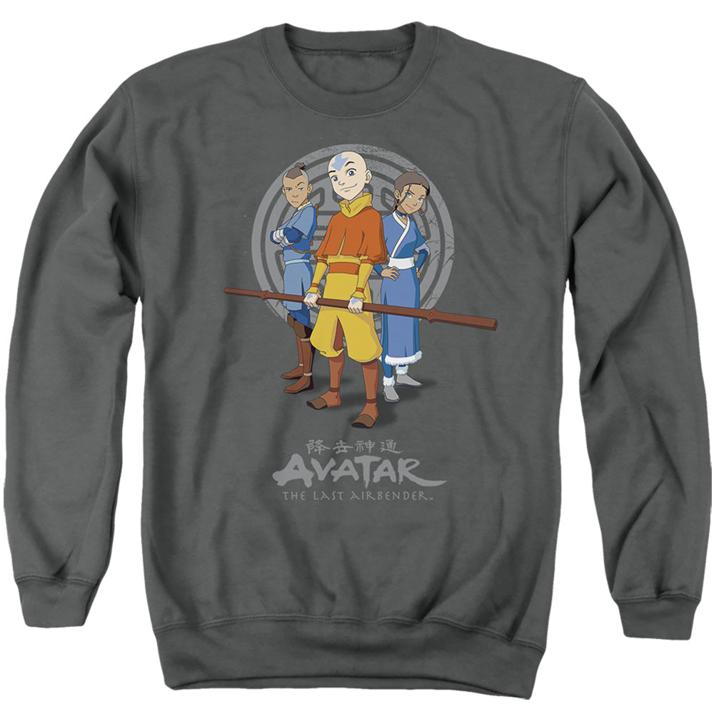 Avatar The Last Airbender Team Avatar Mens Crewneck Sweatshirt Charcoal T-Shirts, Hoodie | CiraTrend.com