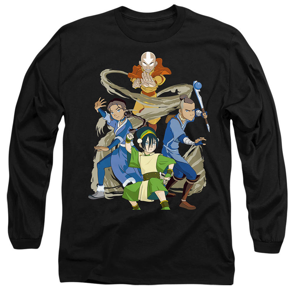 Avatar The Last Airbender Team Avatar Elements Mens Long Sleeve Shirt Black Hoodie, Sweatshirt | CiraTrend.com (Image 2)