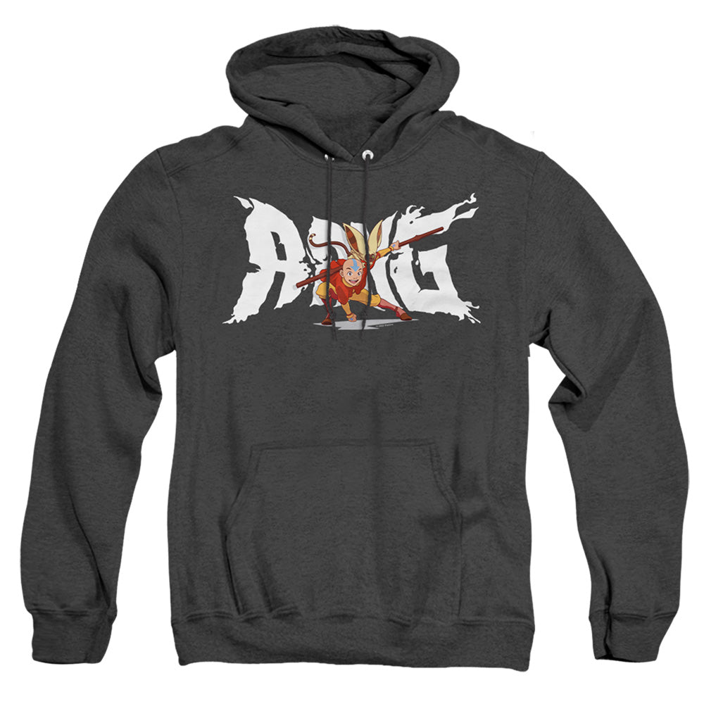 Avatar The Last Airbender Aang And Momo Mens Heather Hoodie Black T-Shirts, Sweatshirt | CiraTrend.com (Image 1)