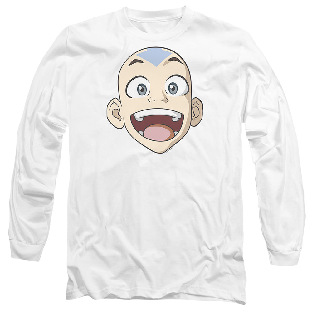 Avatar The Last Airbender Big Aang Face Mens Long Sleeve Shirt White Hoodie, Sweatshirt | CiraTrend.com (Image 2)