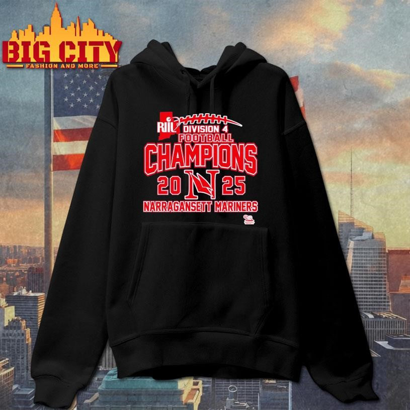 Narragansett Mariners 2025 RIIL Division 4 Football Champions Shirt