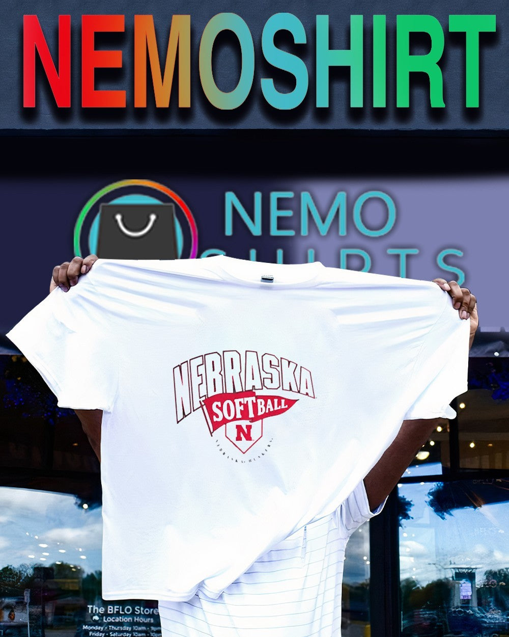 Nebraska Cornhuskers 2026 Softball logo shirt