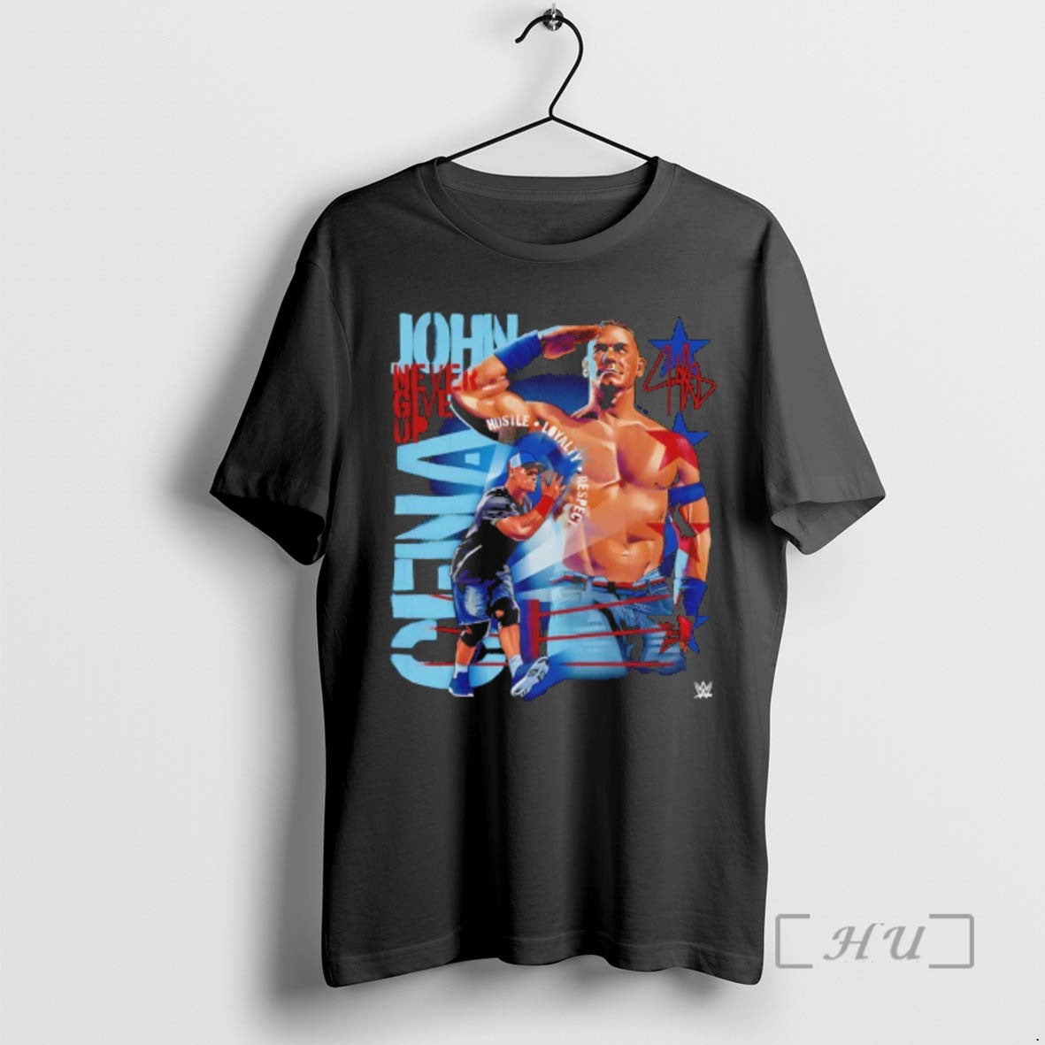New John Cena Never Give Up Salute Signature T-Shirts, Hoodie, Sweatshirt | CiraTrend.com