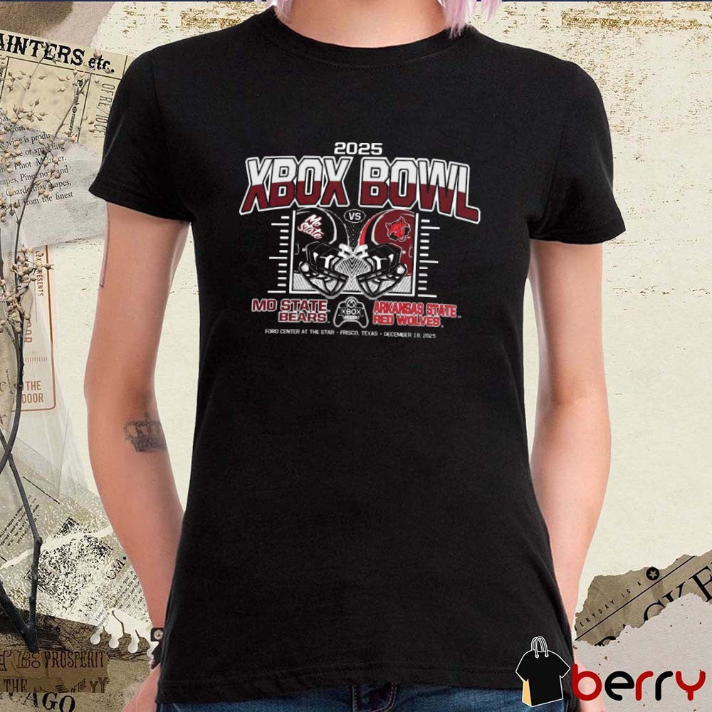 2025 Xbox Bowl Mo State Bears Vs Arkansas State Red Wolves December 18 Helmets t-shirt