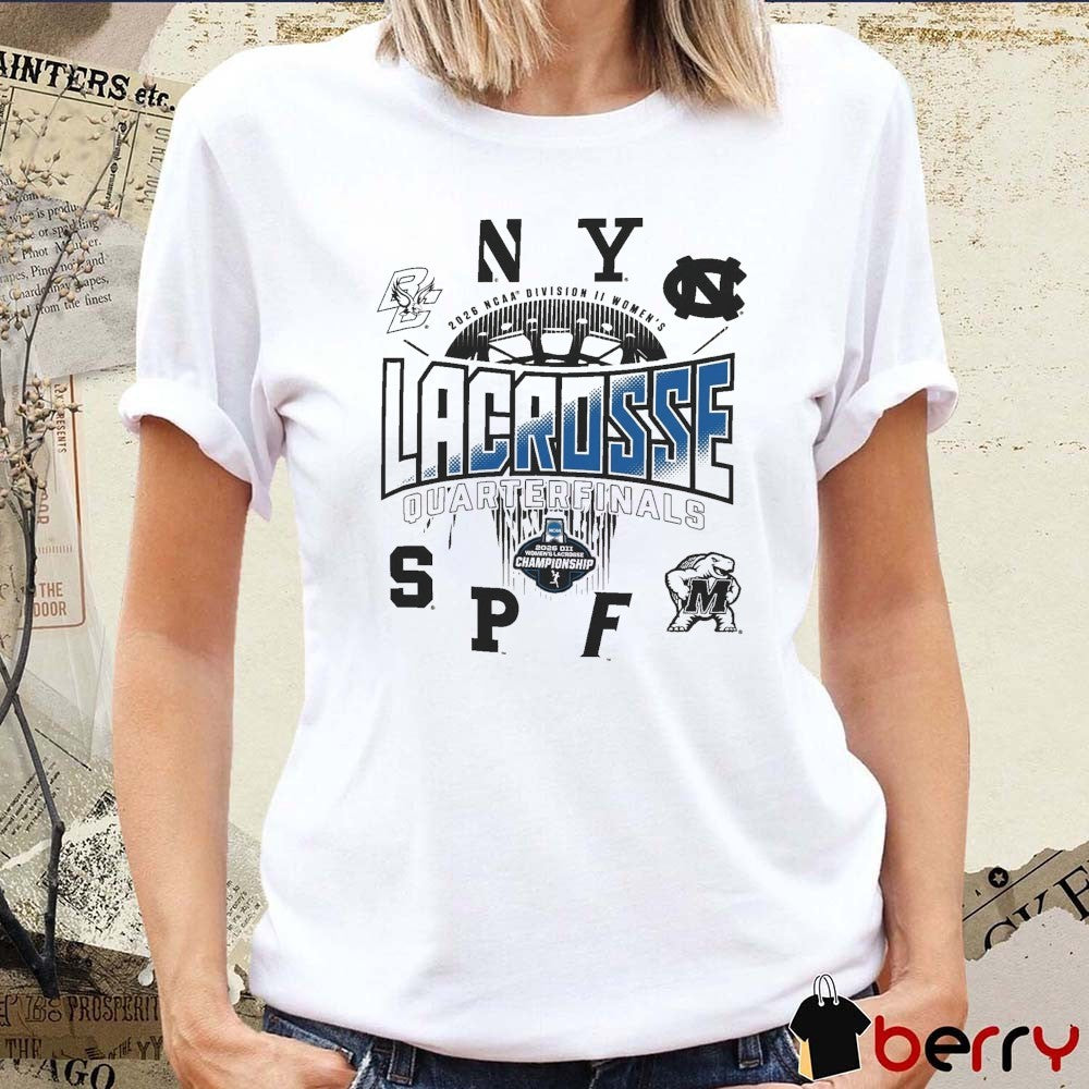 2026 NCAA Division I Men’s Lacrosse Championship Quarterfinals Teams Black and White Logo t-shirt
