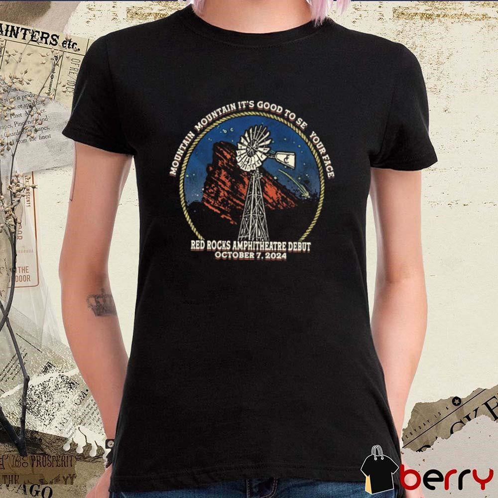 Flatland Cavalry Mountain Mountain It’s Good To Se Your Face 2024 Red Rocks Amphitheatre Debut t-shirt