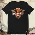 Glenn Howerton Wearing Blue And Orange Basketball New York Stout t-shirt