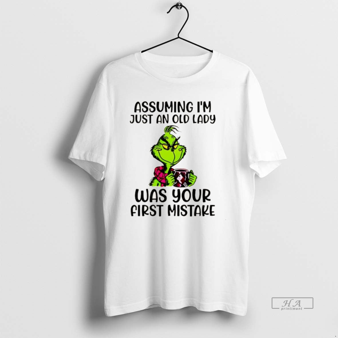 Official Grinch Assuming Im Just An Old Lady Was Your First Mistake Christmas T-Shirts, Hoodie, Sweatshirt | CiraTrend.com