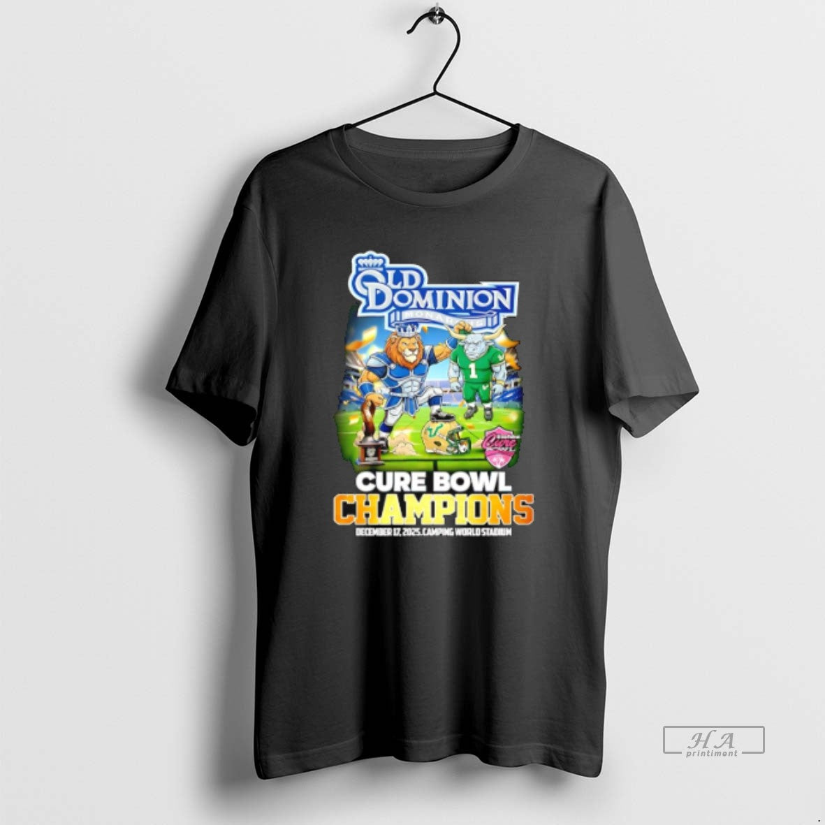 Official Old Dominion Monarchs 2025 Cure Bowl Champions Mascot T-Shirts, Hoodie, Sweatshirt | CiraTrend.com
