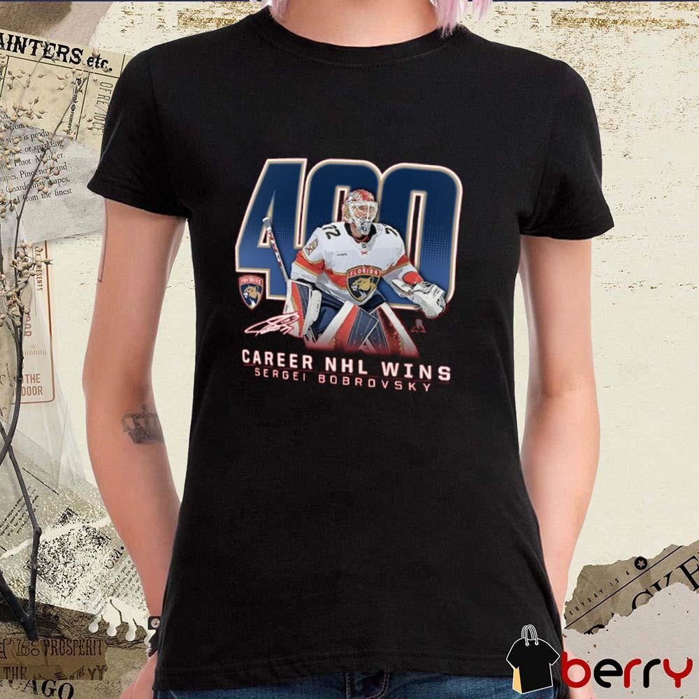 Sergei Bobrovsky Florida Panthers 400 Career NHL Wins Signature t-shirt