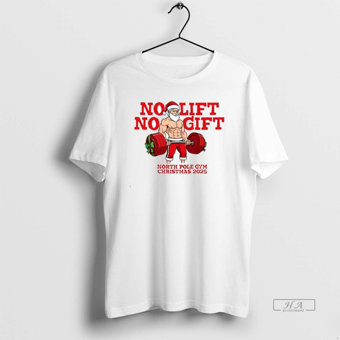 Official Trendy No Lift No Gift Gym Santa Christmas
