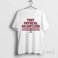 Officials Indiana Football Fast Physical Relentless Circle White T-Shirts, Hoodie, Sweatshirt | CiraTrend.com