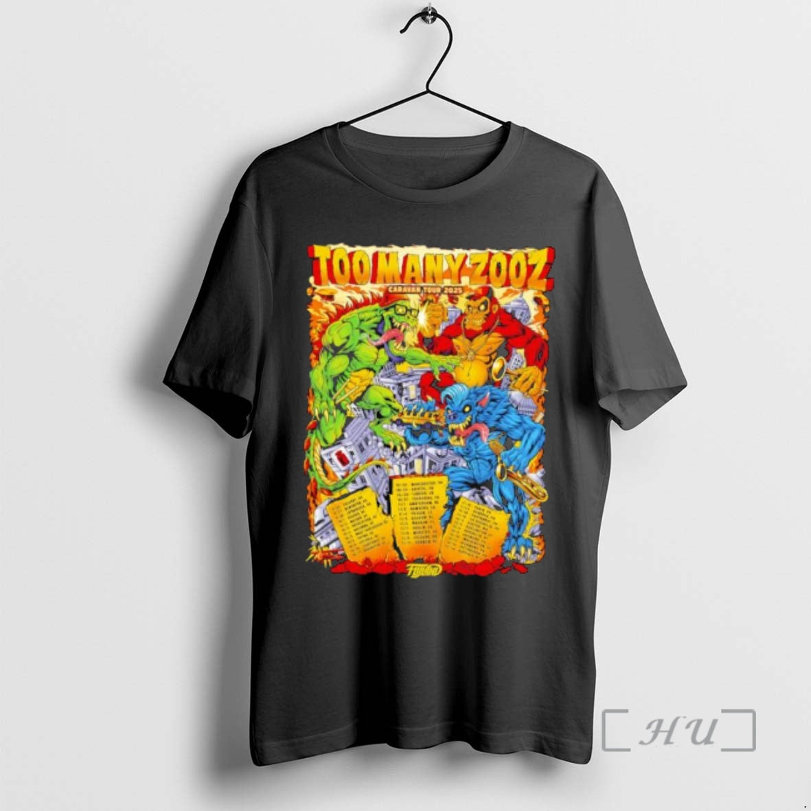 Officials Too Many Zooz Caravan Tour 2025 Monster Band Illustration T-Shirts, Hoodie, Sweatshirt | CiraTrend.com