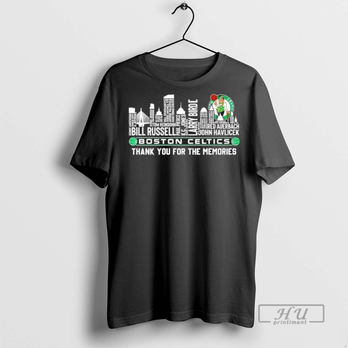 Officials Trending Boston Celtics Basketball All Names City Thank You For The Memories Skyline Tee