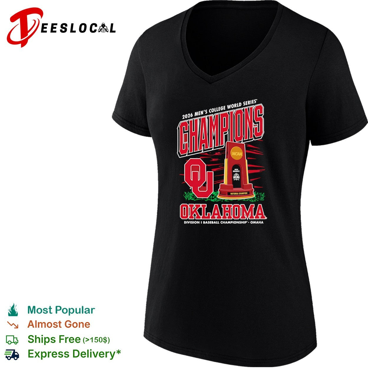 Oklahoma Sooners 2026 NCAA championship trophy shirt