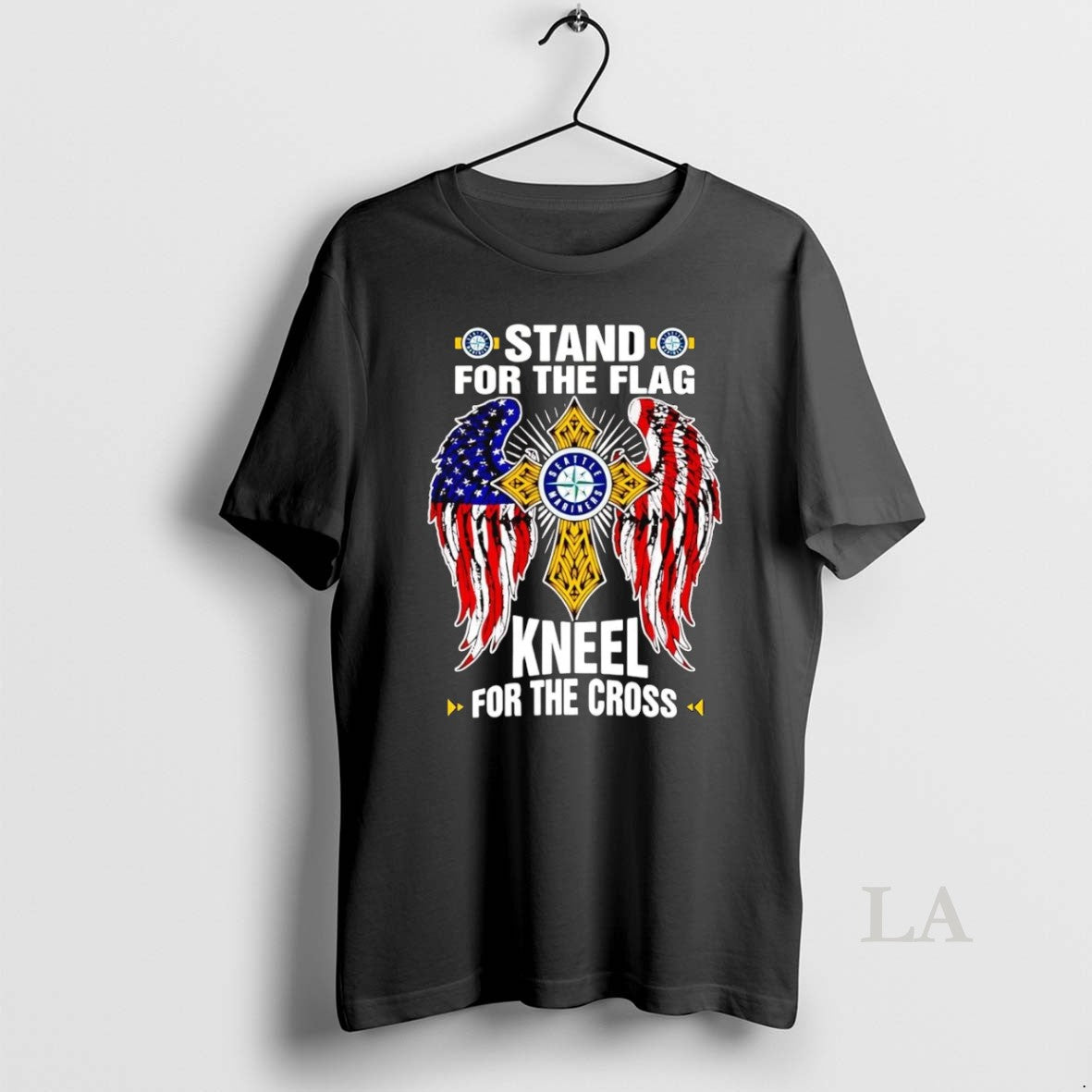 Original Seattle Mariners Stand For The Flag Kneel For The Cross