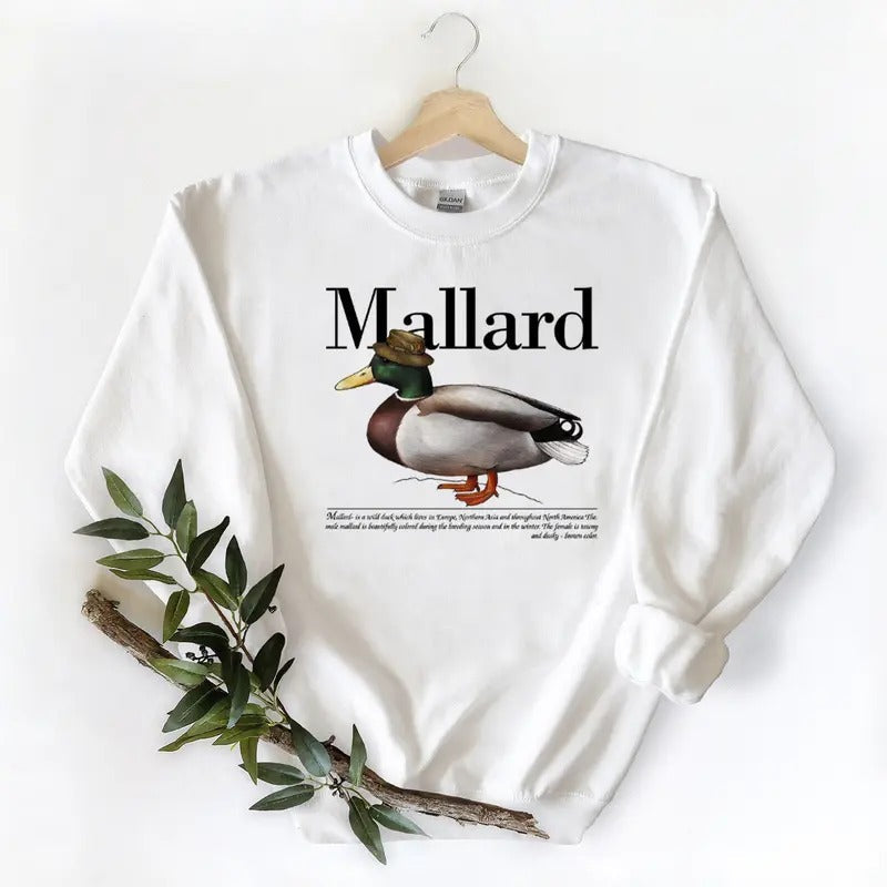 PA2501 Vintage Mallard Duck graphic Unisex Tshirt Sweatshirt Hoodie, for duck hunters, husbands, Hunting Season Cotton...