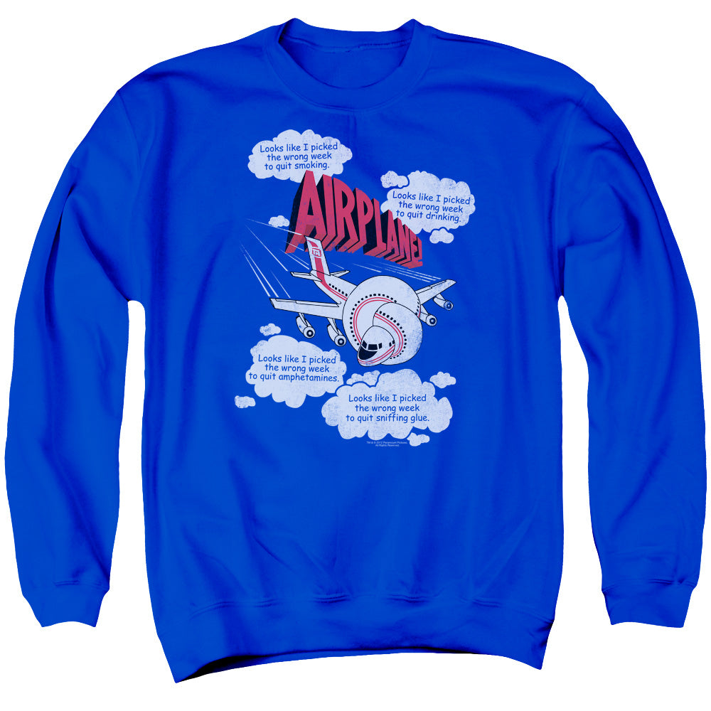 Airplane Picked The Wrong Day Mens Crewneck Sweatshirt Royal Blue T-Shirts, Hoodie | CiraTrend.com (Image 2)