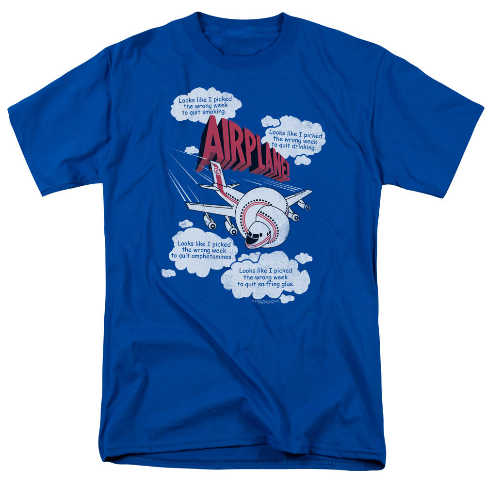Airplane Picked The Wrong Day Mens T Shirt Royal Blue Hoodie, Sweatshirt | CiraTrend.com (Image 1)