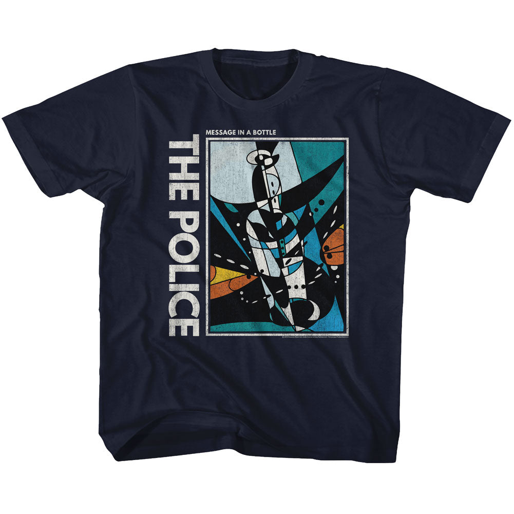The Police Toddler S/S T-Shirt - Message In A Bottle - Solid Navy Hoodie, Sweatshirt | CiraTrend.com