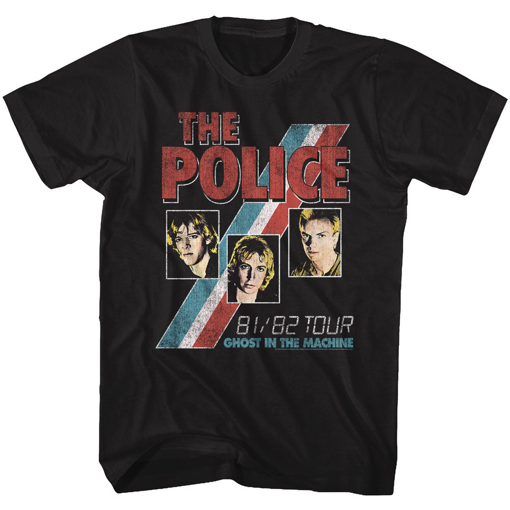 The Police Mens S/S T-Shirt - Ghost In The Machine - Solid Black Hoodie, Sweatshirt | CiraTrend.com