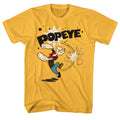 Popeye Mens S/S T-Shirt - Punch - Solid Ginger Hoodie, Sweatshirt | CiraTrend.com