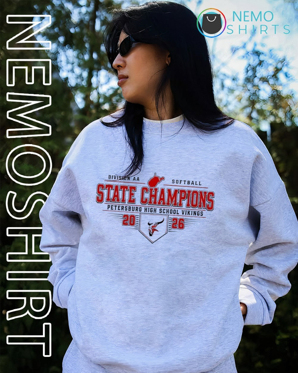 Petersburg High School Vikings Class AA State Softball Champions 2026 shirt