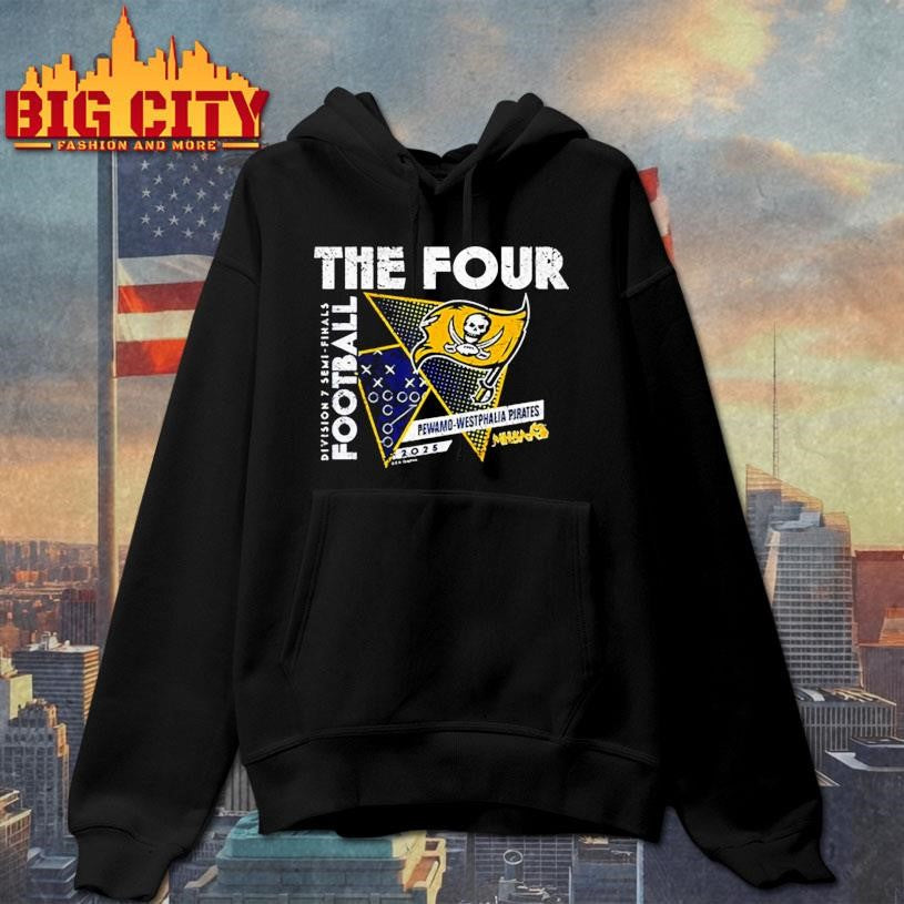 Pewamo-Westphalia Pirates 2025 MHSAA Football Division 7 The Four shirt