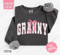 Pink Granny Bow Comfort Colors Sweatshirt, Women's Crewneck, Cute Women's Sweater T-Shirts, Hoodie | CiraTrend.com