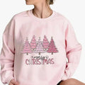 Pink Tree Christmas Shirt, Christmas Tshirt, Christmas Crewneck, Christmas Tree Shirt, Christmas Gifts for Women, Merry...