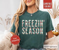 Plaid Freezin' Season Shirt Comfort Colors, Cute Women's Tee, Winter Women's Tshirt Hoodie, Sweatshirt | CiraTrend.com