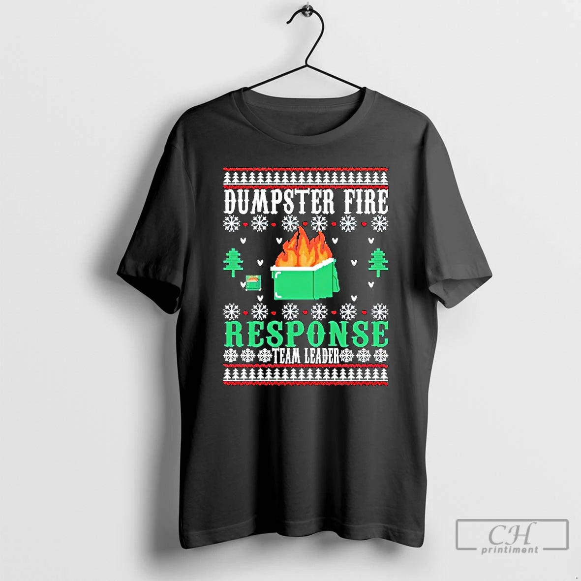 Premium Dumpster Fire Response Team Leader Christmas Ugly T-Shirts, Hoodie, Sweatshirt | CiraTrend.com