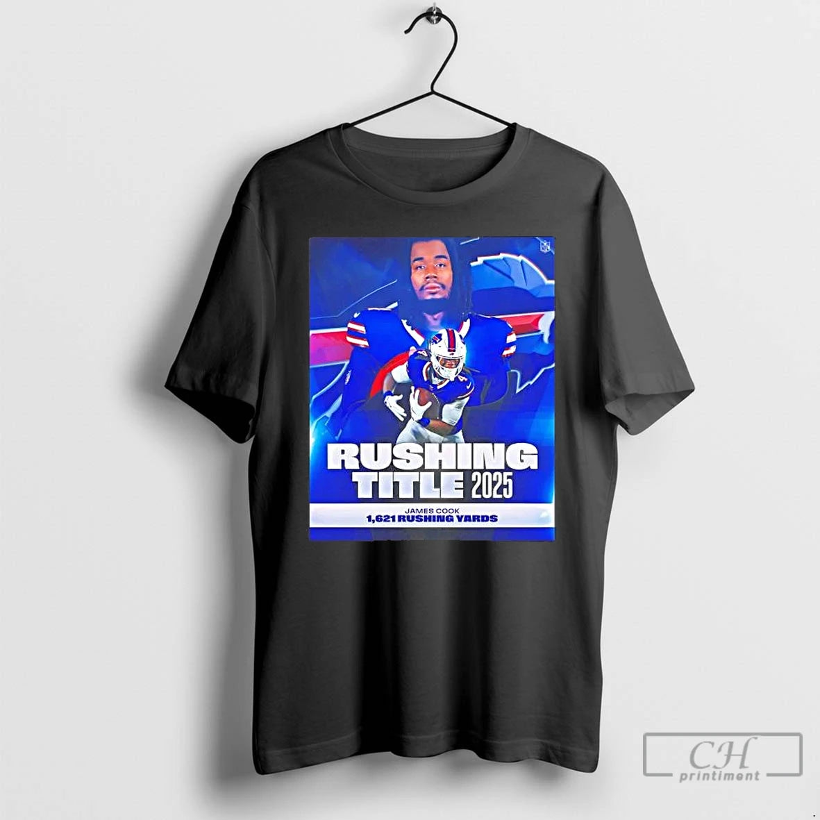 Premium James Cook 1621 Rushing Yards 2025 T-Shirts, Hoodie, Sweatshirt | CiraTrend.com