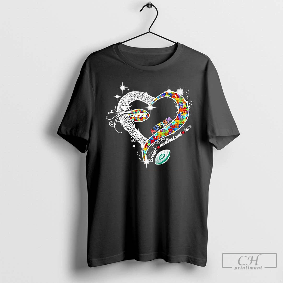 Premium New York Jets Autism Accept Understand Love Football T-Shirts, Hoodie, Sweatshirt | CiraTrend.com