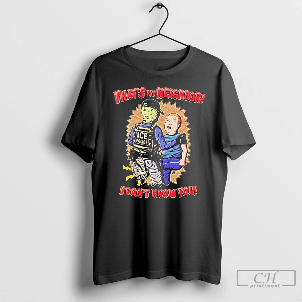 Premium Thats My Neighbor I Dont Know You Bobby Hill Ice Police T Shirts Sweater Hoodie, Sweatshirt | CiraTrend.com