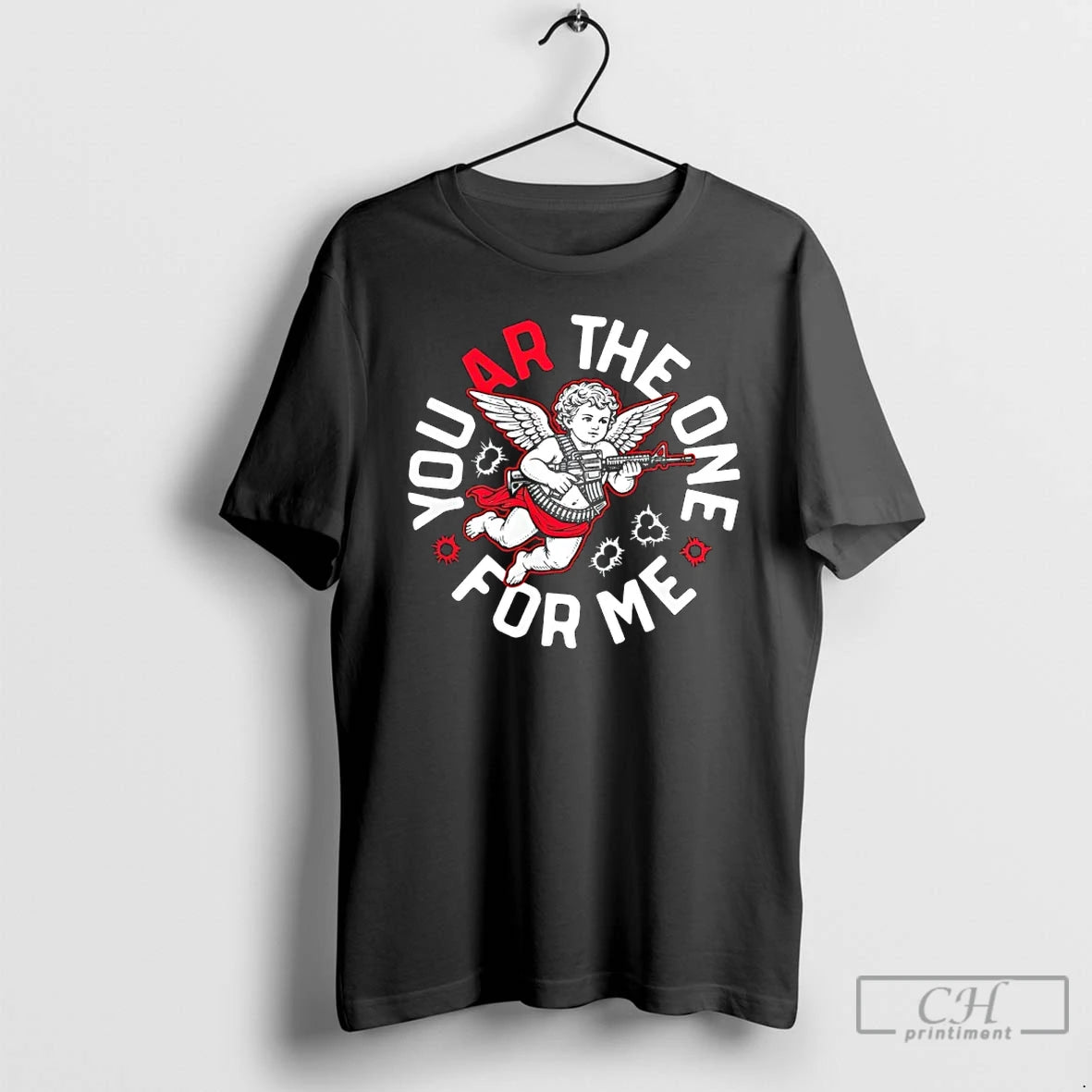 Premium Youre The One For Me Cupid With Gun T-Shirts, Hoodie, Sweatshirt | CiraTrend.com