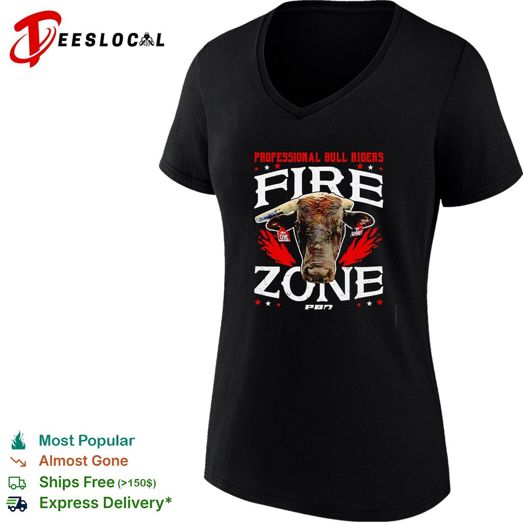 Professional Bull Riders fire zone bull shirt