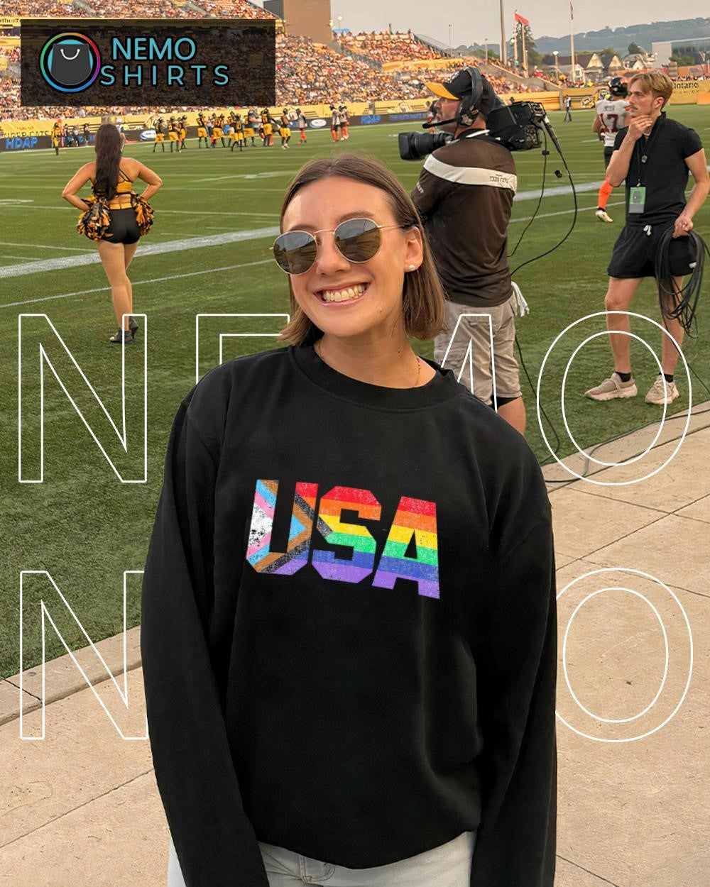 Progress Rainbow USA LGBT pride shirt