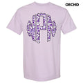 Purple Floral Monogram Comfort Colors T-Shirt 'NLB' Hoodie, Sweatshirt | CiraTrend.com