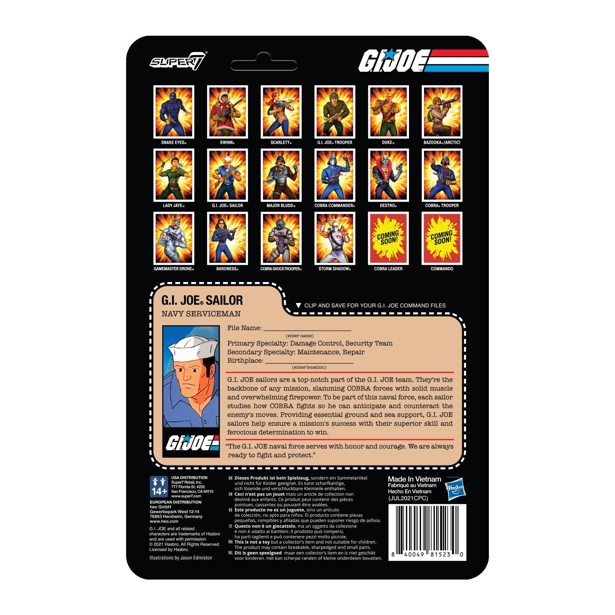 G.I. Joe ReAction Figures Wave 2 - Blueshirt Clean-Shaven (Tan) T-Shirts, Hoodie, Sweatshirt | CiraTrend.com (Image 3)