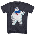 The Real Ghostbusters Mens S/S T-Shirt - Mr Stay Puft 2 - Heather Navy Heather Hoodie, Sweatshirt | CiraTrend.com