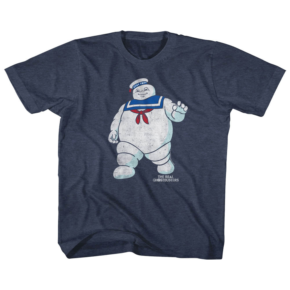 The Real Ghostbusters Toddler S/S T-Shirt - Mr Stay Puft 2 - Heather Vintage Navy Hoodie, Sweatshirt | CiraTrend.com