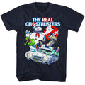 Real Ghostbusters Mens S/S T-Shirt - Gb Collage - Solid Navy Hoodie, Sweatshirt | CiraTrend.com