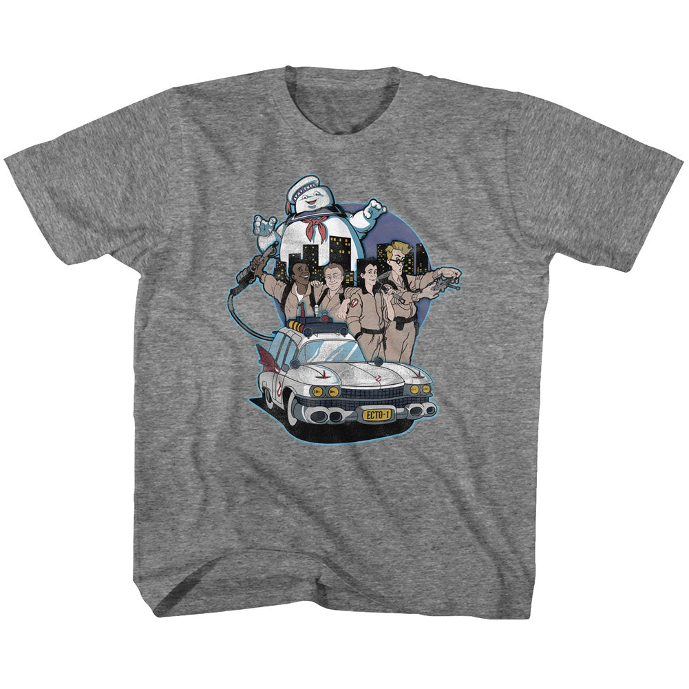 The Real Ghostbusters Youth S/S T-Shirt - Bustin' Buddies - Heather Graphite Heather Hoodie, Sweatshirt | CiraTrend.com