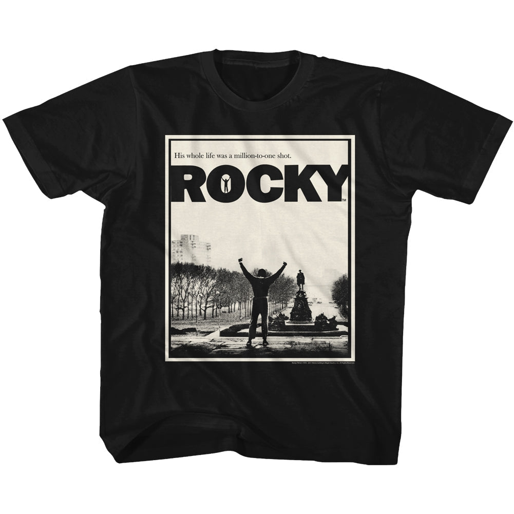 Rocky Youth S/S T-Shirt - Million To One - Solid Black Hoodie, Sweatshirt | CiraTrend.com