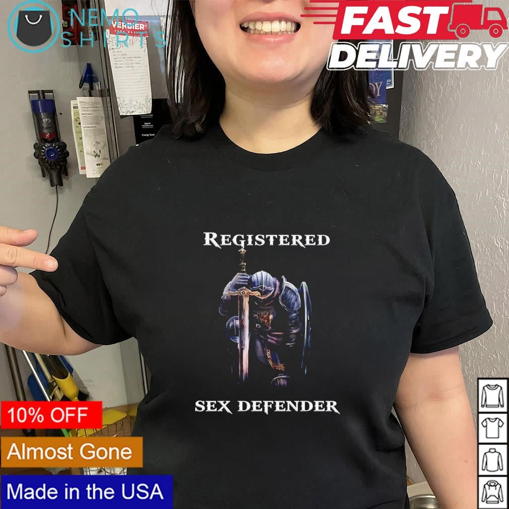 Registered sex defender graphic shirt
