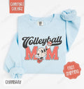 Retro Volleyball Mom Comfort Colors Sweatshirt, Volleyball Mom Women's Crewneck, Cute Volleyball Mom Women's Sweater...